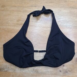 Victoria's Secret Underwire Bikini Swim Top Solid Black Large